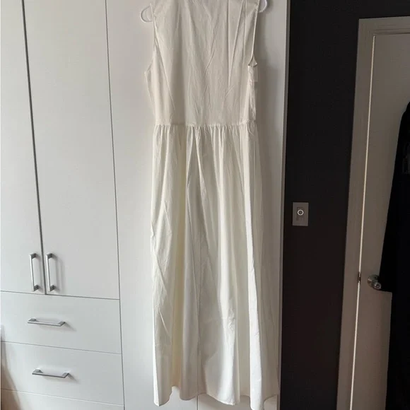 NWOT ASOS Cotton Poplin Tie-Front Maxi Dress - Picture 4 of 5